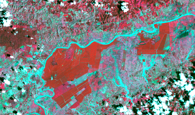 Satellite image after land conversion